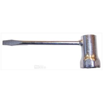 Bougiesleutel + schoevendraaier achterzijde bromfiets diameter 14mm SW 21