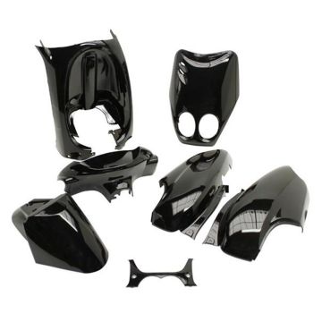 Kappenset  Yamaha Neo's/MBK Ovetto oude type 2002-2007 glans zwart 7-delig