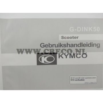 GEBRUIKERSHANDLEIDING G-DINK 50 origineel
