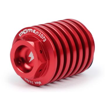 Olieaftapplug BGM PRO,CNC,rood alle Piaggio Leader 125-200cc,LEM 125-150cc,HE 125-150cc,IGET 125-150cc,Quasar/HPE 250-300cc,Master 400-500cc