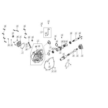 Aandrijfas Kymco MXU 150 4-takt AC
