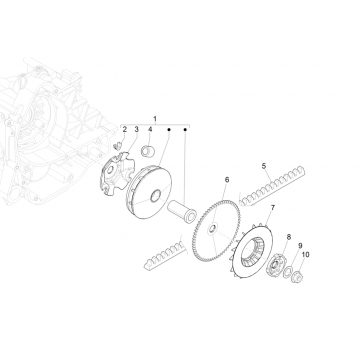 Variateur- V-snaar Piaggio Liberty 50 4-takt AC IGET 3V Euro 4