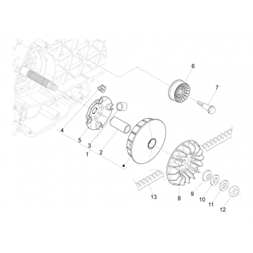 Variateur- V-snaar Piaggio MP3 500 LT Business 2014-2016