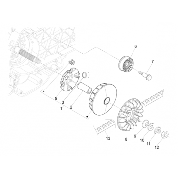 Variateur- V-snaar Piaggio MP3 500 LT Sport 2014-2016