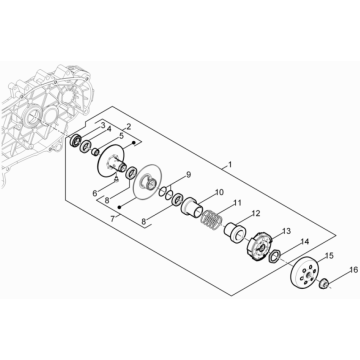 Koppeling Piaggio Liberty 50 4-takt AC IGET 3V Euro 5