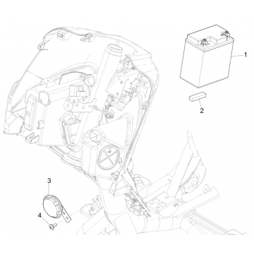 Accu - Claxon - Startrelais Piaggio Medley 125 ABS Euro 5 2021-2022