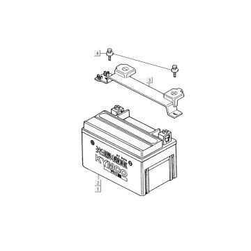 Accu Kymco Maxxer 90 Zwart