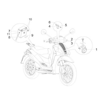 Accu - Claxon - Startrelais Piaggio Liberty 50 2-takt AC