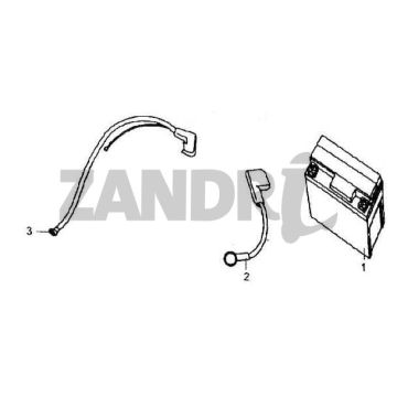 Accu BTC Grande Retro GT1 blauw creme metallic