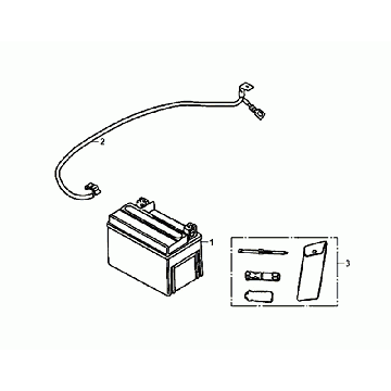 Accu - Gereedschapsset Sym Allo 50 4T AC Euro 4 zwart (BK-5560S)