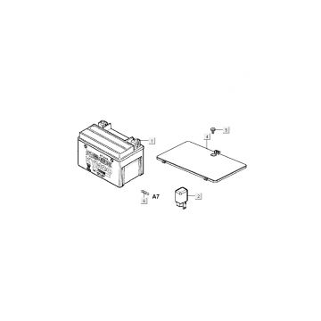 Accu Kymco B&W LC 2-takt zilver