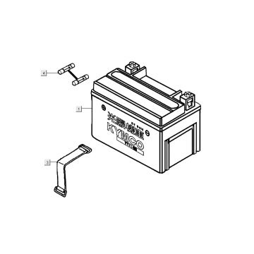 Accu Kymco People S 50 4-takt matzwart