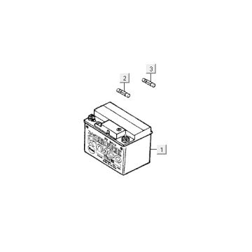 Accu Kymco Super9 50 2-takt LC 2000-2002 matzwart-geel