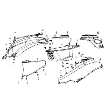 Motorschermen - Helmbak China Fashion blauw