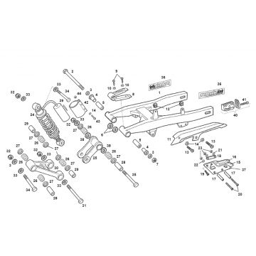 Achterbrug - Schokbreker Derbi Senda SM DRD oud model