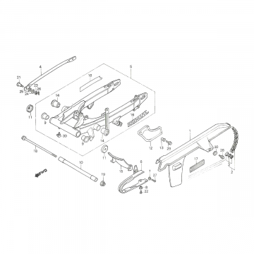 Achterbrug Honda MTX 50
