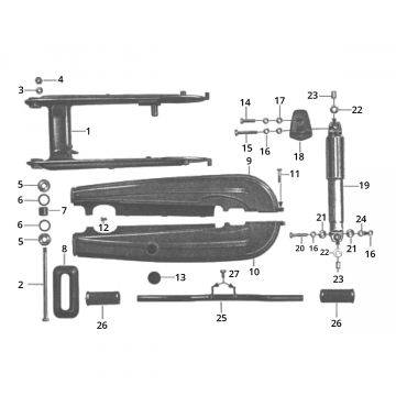 Achterbrug - Kettingkast - Schokbreker C50 Sport 517-21LA