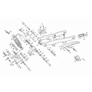Achterbrug - Schokbreker Derbi Derbi Senda SM DRD 2006