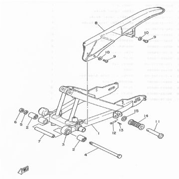 Achterbrug Yamaha DT-50 MX