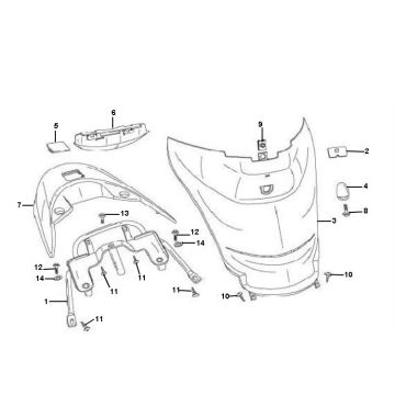 Achterdrager - Handgreep passagier Benzhou City Star 4-takt