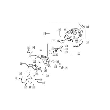Achterlicht - Achterspatbord Kymco People S 50 4-takt Elegance bruin