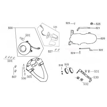 Achterlicht - Achterspatbord Znen Grace smokey