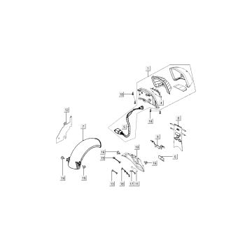 Achterlicht - Achterspatbord Kymco New Sento 50i 4-takt AC goud