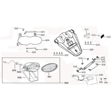 Achterlicht - Achterspatbord AGM Joy zwart