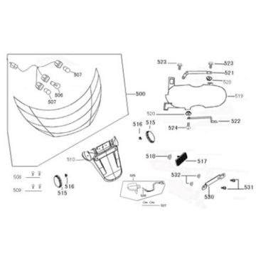 Achterlicht - Achterspatbord Berini Sprint zwart