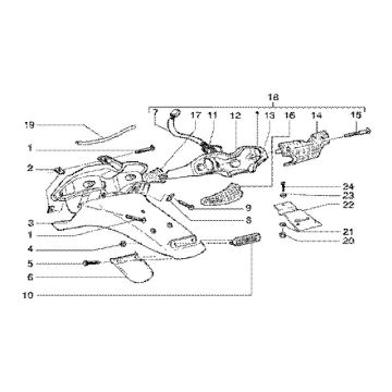 Achterlicht - Achterspatbord - Knipperlichten achterzijde Gilera Runner FXR 180 2-takt