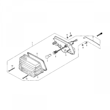 Achterlicht Honda MB50/MB80