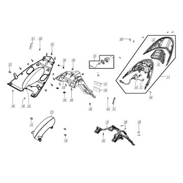 Achterlicht - Achterspatbord Kymco Agility City 16 200i
