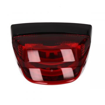 Achterlicht -Power 1 LED Tube- Vespa LX 50-125-150/LXV 50-125-150 smoke/rood/hoogglans zwart achterlichtrand