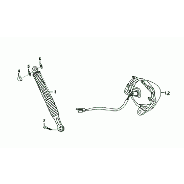 Achterlicht - Schokbreker Sym Orbit II Euro 4 Mat Gray
