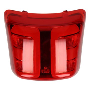Achterlicht Vespa GTS led tube rood + rand glanszwart Power1