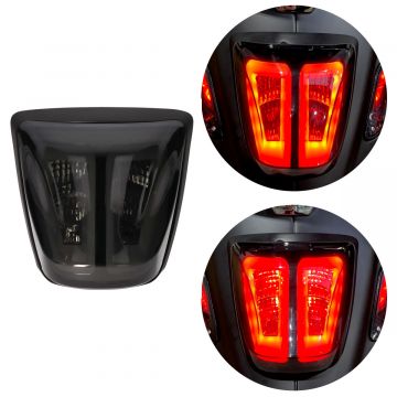Achterlicht -Power 1 LED Tube- Vespa Primavera/Sprint smoke/matzwart achterlichtrand