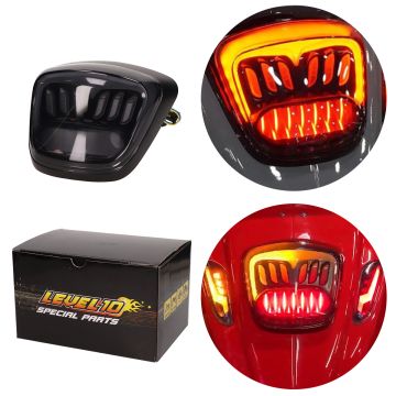 Achterlicht Vespa Sprint/ Primavera led Tube smoke + rand matzwart Level 10