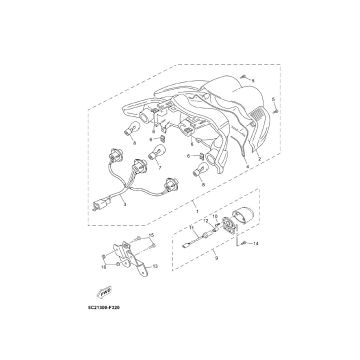 Achterlicht Yamaha Neo's 4-takt 2008→ partsproduct-Achterlicht-Znen-Aurora-4-takt