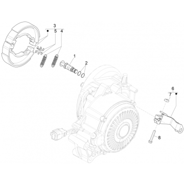 Achterrem - Remschoenen Vespa Elettrica 45km/u Euro 5 2021