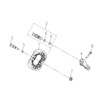 Achterrem - Remschoenen 3B3 50 4-takt AC Euro 4 2018→ Achterrem Agm Vx50 plus
