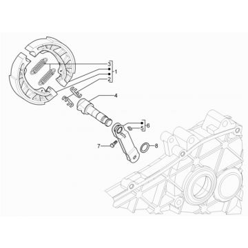 Achterrem - Remschoenen Piaggio Typhoon 50 2-takt Euro 3 2011