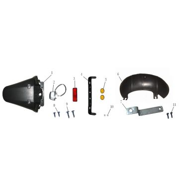 Achterspatbord  BTC Jet 50 4-takt AC