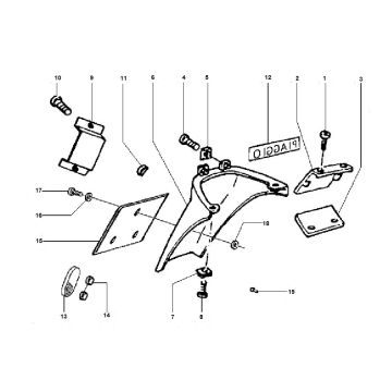 Achterspatbord Piaggio Typhoon 50 2-takt AC 1998-2005