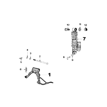 Schokbreker - Middenstandaard Peugeot Speedfight 3 50 2-takt LC wit