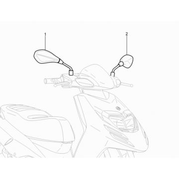 Spiegels Piaggio Typhoon 50 2-takt Euro 3 2011