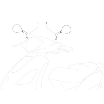 Spiegels Piaggio New Fly 4-takt 2V