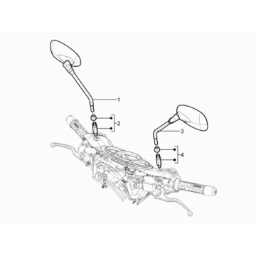 Spiegels Piaggio Beverly 350 Sport Touring Euro 3 2013-2014