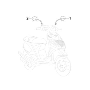 Spiegels Piaggio Zip 50 SP 2-takt LC 2006-2013