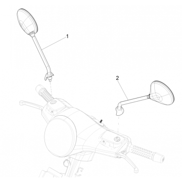 Spiegels Vespa GTS 125 IE ABS Euro 4 2019