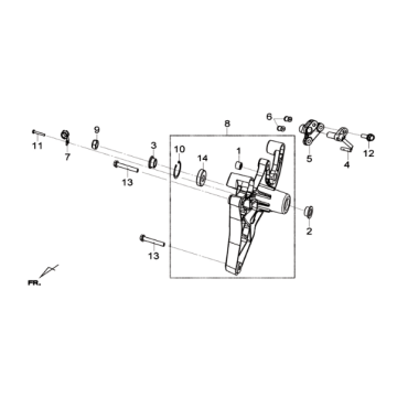 Achterbrug / Schokbreker Sym Joymax 300i 4-takt LC ABS Euro 3 2014-2016